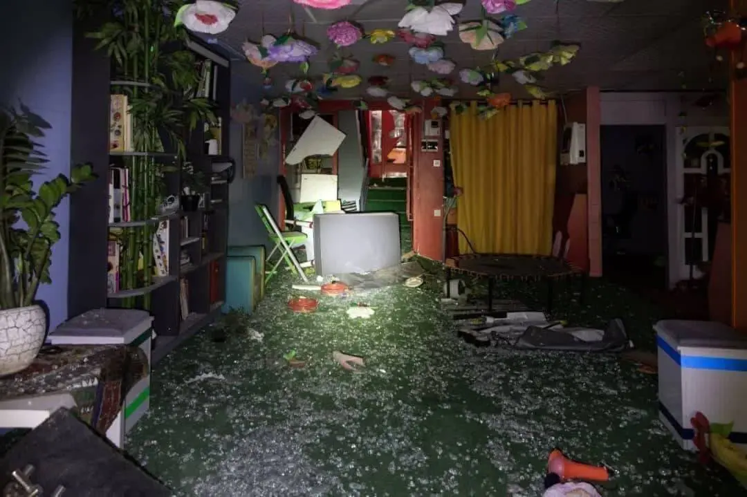 مهدکودک رنگین‌کمان مدرسه اسرائیا حمله